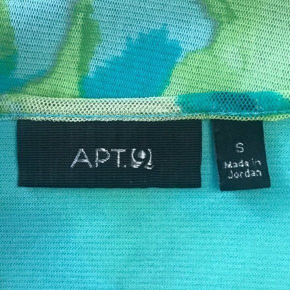 Apt 9 Ruffled Short Sleeve Top in Blue/Green - Size Small - Picture 4 of 6